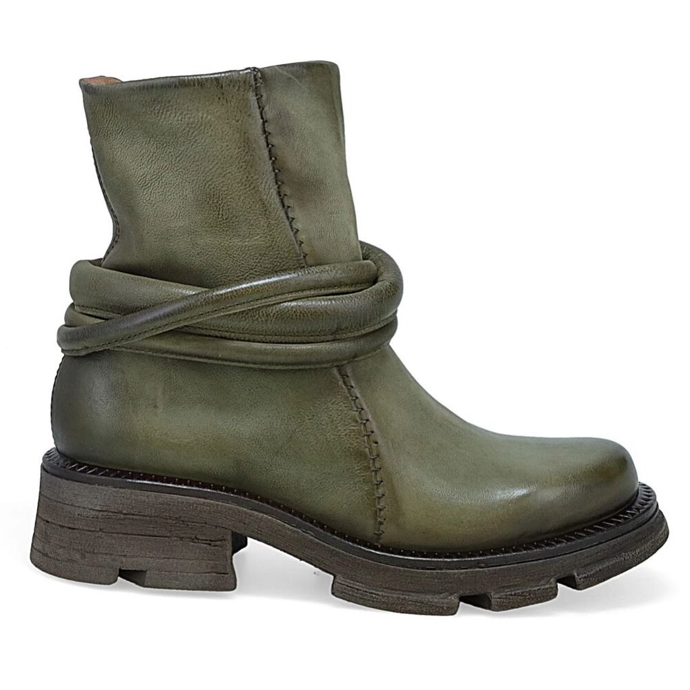 A.S.98 Linder Chunky Platform BOOTS Size 39 8.5 9 Green Leather NEW $399 - Picture 2 of 14